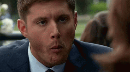 Not Amused Jensen Ackles Chewing GIF