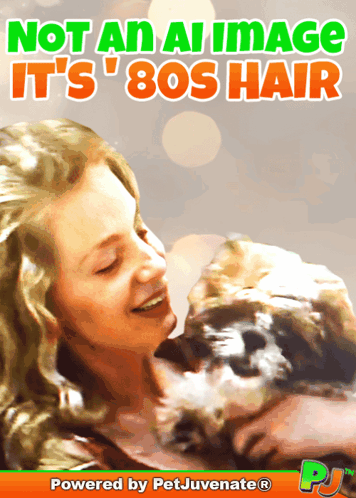 Not an AI Image 80s Hair Powered by Petjuvenate