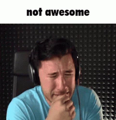 Not Awesome Crying Guy GIF
