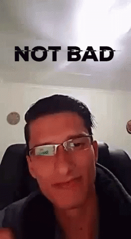 Man In Glasses Not Bad GIF
