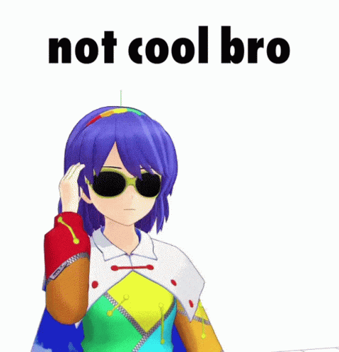 Not Cool Anime Girl Glitching GIF