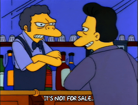 Not For Sale The Simpsons Moe Szyslak GIF