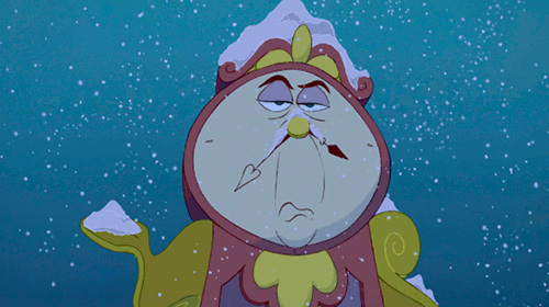Not Impressed Cogsworth Stare GIF