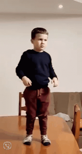 Kid Not Like This Reaction On His Outfit GIF