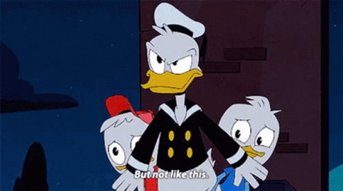 Donald Duck Saying Not Like This GIF