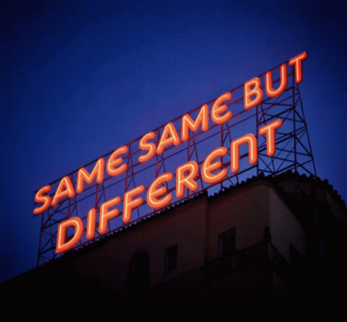 Not Like Us Building Neon Signboard GIF