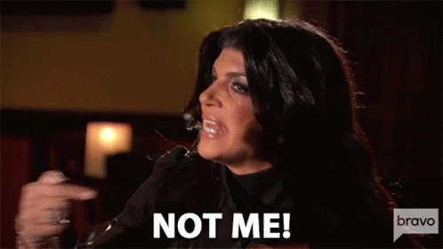 Not Me Housewife Fingerpointing GIF