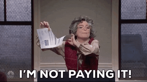 Not Paying The Bills GIF