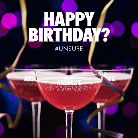 Not Sure Happy Birthday Wine GIF