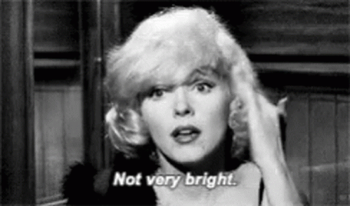 Not Very Bright Marilyn Monroe GIF