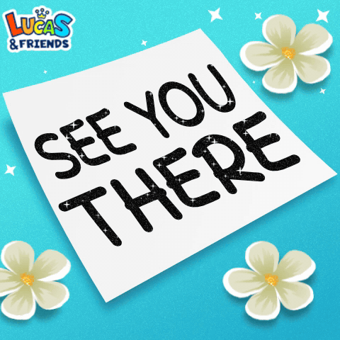 Note Saying See You There With Flowers GIF