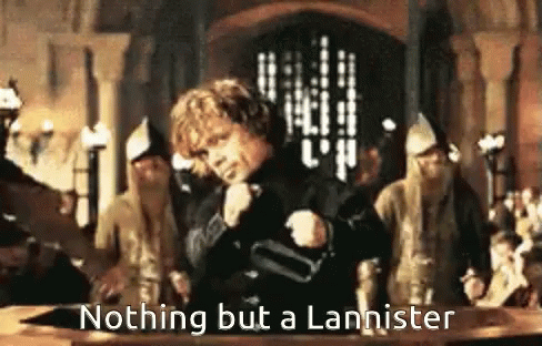 Nothing But A Lannister Is Written On A Picture Of A Man GIF