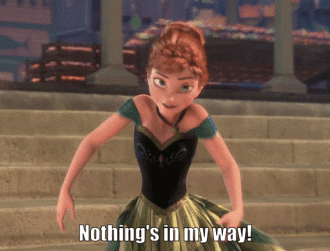 Nothing's In My Way Frozen Anna Singing GIF