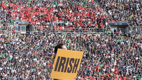 Notre Dame Irish Sign GIF