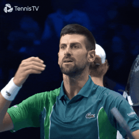 Novak Djokovic Blow A Kiss To Family GIF