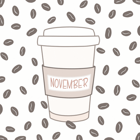 November Coffee Spinning Beans Latte Love Art GIF