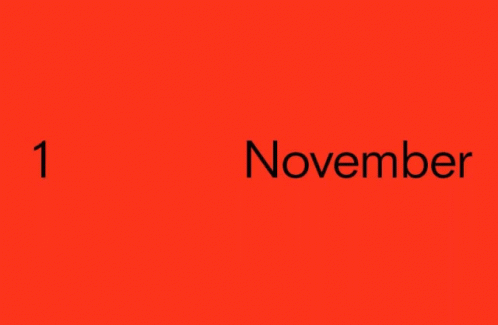 November Dates Calendar Changing Numbers Animation GIF