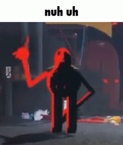 Nuh Uh Finger Shake Clay Man GIF