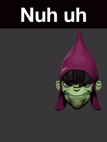 Nuh Uh Green Ogre Face GIF