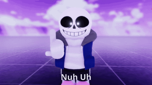 Nuh Uh Meme Skull Head Anime Boy GIF