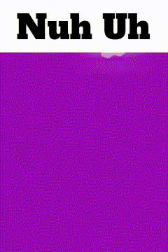 Nuh Uh Purple Light Super Hero GIF