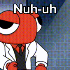 Nuh Uh Red Ant Scientist Cartoon GIF