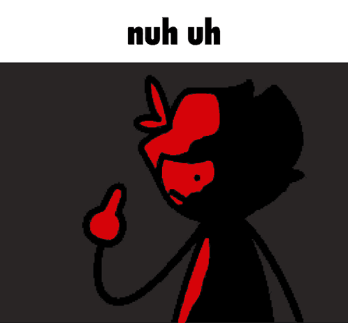 Nuh Uh Red Boy Avatar GIF