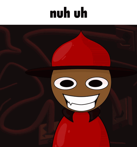 Nuh Uh Red Cap Red Shirt Boy GIF