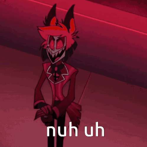 Nuh Uhh Alastor Hazbin Hotel GIF