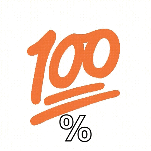 Number 100 and Percent Symbol