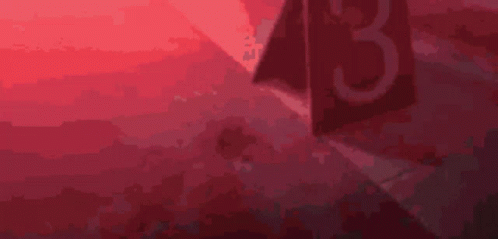 Number 3 on Red Background