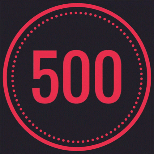Number 500 in Red Circle