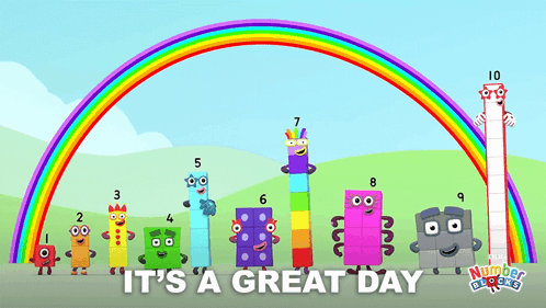 Number Blocks Rainbow To Be You GIF