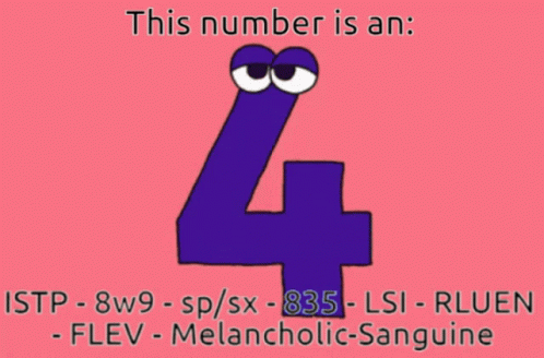 Number Four Cartoon
