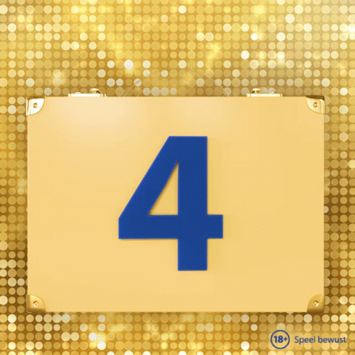 Number Four In Golden Background GIF