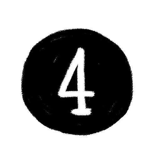 Number Four Inside Black Circle