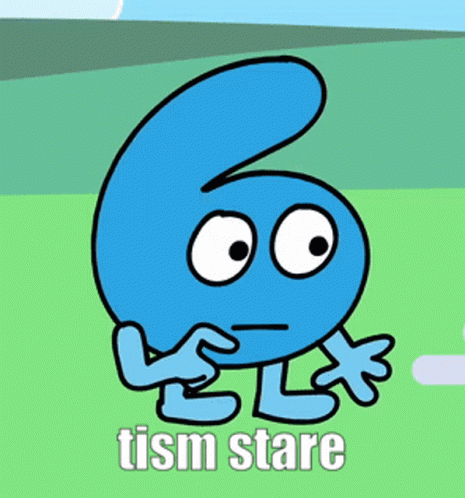 Number Six With Arms and Legs Tism Stare