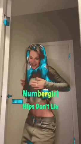 Numbergirl Hips Do N't Lie Is Written Above A Woman GIF
