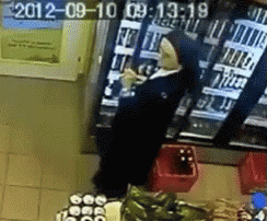 Nun Caught Stealing GIF