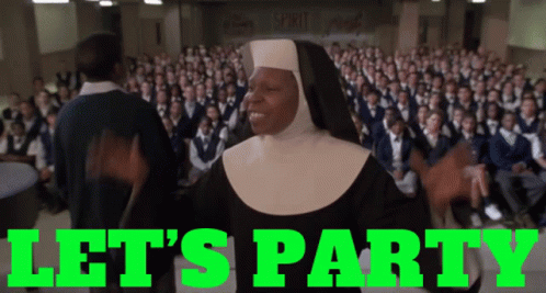 Nun Saying Let's Party