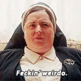 Nun Saying Weirdo GIF