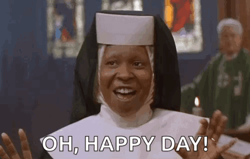 Nun Smiling Oh Happy Day