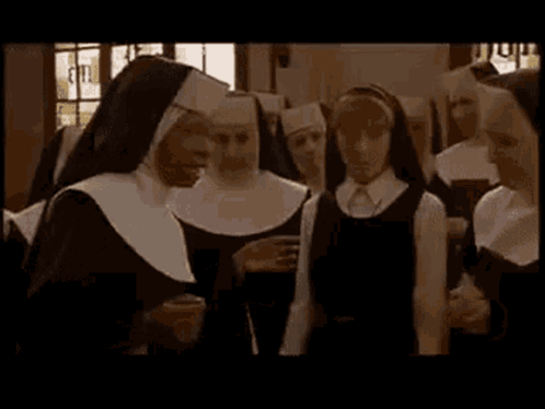 Nuns Standing in Church