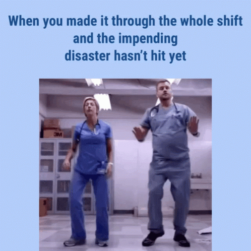 Nurse and Doctor Dancing in Hospital