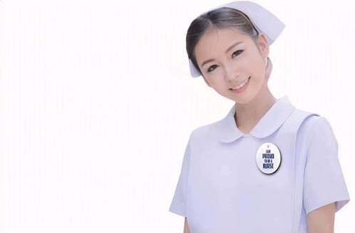 Nurse and Little Girl Wearing I'm Proud to Be a Doctor Badges