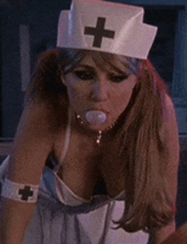 Nurse Blowing Bubble