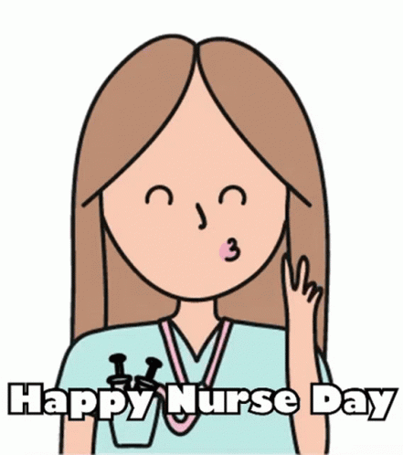 Nurse Blowing Kiss Happy Nurse Day