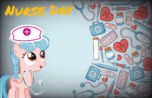 Nurse Day Poster With Pony and Stethoscope