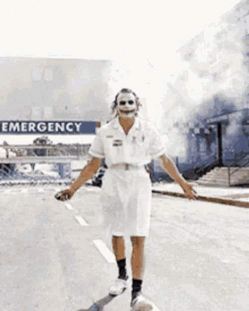 Nurse Joker Creepy Scare GIF