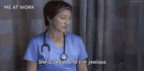 Nurse Sitting in Hospital Room